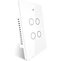 Interruptor de Luz Inteligente Moes WRS-US4 Wifi 4 Botoes - Branco