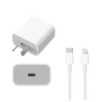Carregador / Adaptador de Parede Apple 20W + Cabo USB-C - Lightning (Tomada Argentina) - Branco