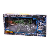 Pistola de Gel Ball Fashion Action 14+ Ages com Acessorios - Games Verde/Preto