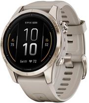 Relogio GPS Garmin Epix Pro (GEN2) Sapphire Edition 42MM 010-02802-10 Soft Gold/Light Sand