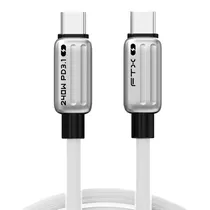 Cabo FTX CT-CM240-ZSW1 - USB-C/USB-C - 1 Metro - Branco