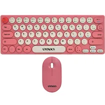 Kit Teclado + Mouse Satellite AK-6061G Sem Fio - Pink (Português)