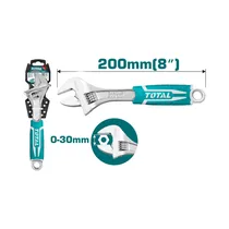 Llave Ajustable Total THT101086 20 CM