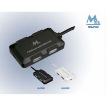 Hub 4P Mtek HR-8102B USB 2.0 Preto Portatil