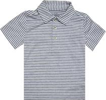 Outlet Camiseta Polo Vineyard Vines Kids 3G010213 Masculina - Cinza Listrado