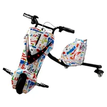 Moto Triciclo Eletrico Interbras Swift N2 / 8" / com Bluetooth / LED / 350W - Graffiti Branco