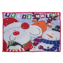 Tapete Natalino Decorativo 38X58 CM com Estampas de