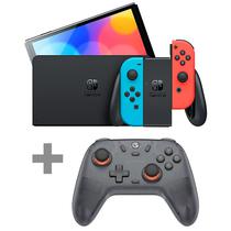 Console Portatil Nintendo Switch Oled JP de 7.0" com 64GB + Controle Sem Fio Gamesir Nova Lite T4N - Deck Special