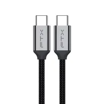 Cabo FTX USB-C Macho A USB-C Macho 1M - Preto / Cinza (CT-C160-PU31-CMCM2-AG1)