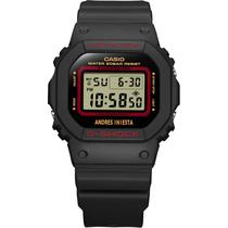 Relogio Casio G-Shock Andres Iniesta DW-5600AI-1DR Masculino Digital - Preto/Vermelho