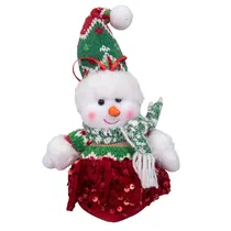 Boneco de Neve de Pelúcia 17CM - com Roupa de Natal