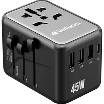 Adaptador Universal de Tomada Verbatim UTA-08 45 W - Preto (32123)