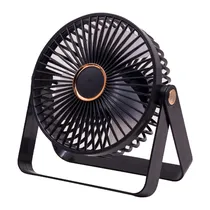 Mini Ventilador de Mesa com LED H1 / 360º / Ajustavel / Recarregavel - Preto