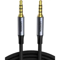 Cabo de Áudio Ugreen AV183 Jack 3.5 MM 4 Pólos 2078 - Preto/Cinza 2 Metros