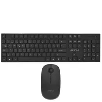 Teclado + Mouse FTX GK600, Wireless 2.4G, Espanhol, Preto