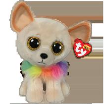 TY Peluches Beanie Boos Chewey Chihuahua Mediano Tela Poliester 3ANOS + Multicolor