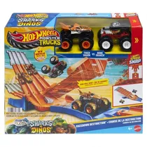 Car Hot Wheels Set Pista Monster Truck Race Destruction 3755