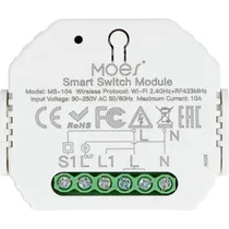 Interruptor Inteligente Moes MS-104 1 Gang Wi-Fi RF - Branco