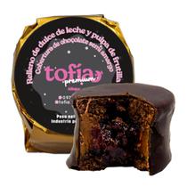 Alfajor Tofia Artesanal Preto com Recheio de Doce de Morango