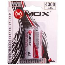 Pilha Mox Recarregavel AA 4300MAH com 2 Unidades