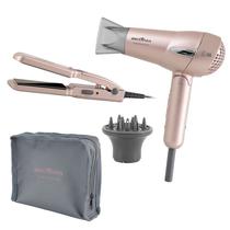 Secador Kit Britania Travel - + Alisador - 1200W - Bivolt - Rose Gold