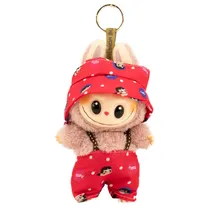 Boneco Labubu - com Roupa e Gorro - Rosa