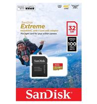 Cartao de Memoria Sandisk Micro SD Extreme C10 32GB / 100MB (SDSQXAF-032G-GN6AA)