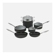 Jogo de Panelas Cuisinart DSA-11 Antiaderente Preto - 11 Peças
