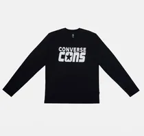 Remera Converse Manga Larga Jet Black
