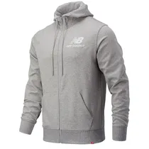 Moletom New Balance Masculino Essentials Stacked M Cinza - MJ03558AG
