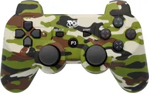Controle Play Game Inalámbrico Doubleshock PS3 - Verde Camuflado