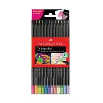 Faber Castell Lapiz Supersoft Caja Carton 12 Colores Neon Pastel