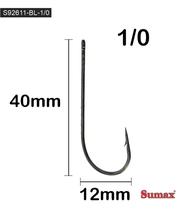 Sumax Pesca Anzuelo S92611-BL Acero Inoxidable 1/0" Plateado