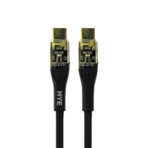 Cabo Hye HYEA5CC USB-C Macho A USB-C Macho 66W / 1M - Preto