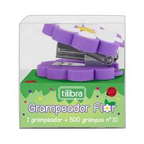 Grapadora de Papel Tilibra Mini Flores 200001341 10 Hojas