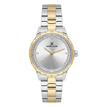 Relogio Analogico Feminino Daniel Klein DK.1.13897-5 Premium Ladies / Pulseira de Aço Inoxidável - Prata/Dourado