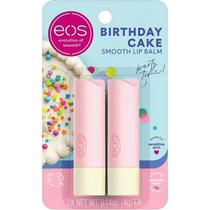 Eos Balsamo Labial Lip Natural Birthday Cake c/2 0653 Hidratante s/C