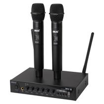 Microfone BLG TMV-6 - Sem Fio - USB - Bluetooth - 2 Microfones - Uhf - Karaoke - Preto