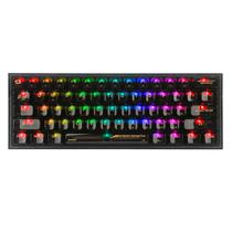 Teclado Gamer Redragon Fizz K617-RGB-B Switch Azul Layout 60% - Preto