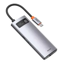 Hub USB-C Baseus 6IN1 CAHUB-CW0G USB 3.0 Gray 4K+RJ45+HDMI