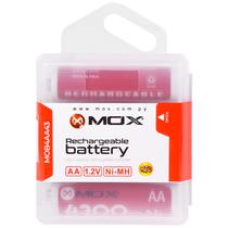 Pilha Recarregavel AA Mox MOB4AA43 de 4.300 Mah 1.2V - 4 Unidades