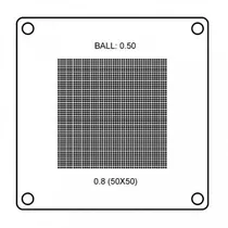 Bga Stencil Universal 50X50 0.8 B-0.50
