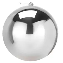 Bola Decorativa de Natal Prateada 20 CM