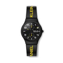 Relogio Analogico Masculino Daniel Klein DKLN DK.1.12476-5 - Preto e Amarelo