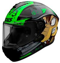 Capacete para Moto Axxis Draken-s Cosa Nostra B6 - Tamanho M (57-58) - Preto/ Verde