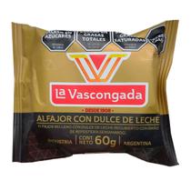 Alfajor La Vascongada Recheio Doce de Leite Cobertura Chocolate Meio Amargo 60G