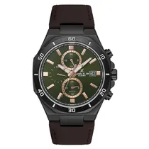 Relogio Analógico Masculino Daniel Klein DK.1.14003-4 Exclusive Gent / Pulseira de Couro - Marrom/Preto/Verde
