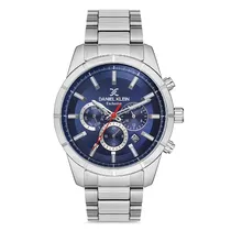 Relogio Analógico Masculino Daniel Klein DK.1.12718-3 Exclusive Gents / Pulseira de Aço Inoxidável - Prata