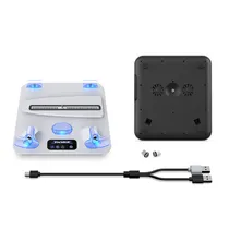 Carregador para Bateria de PS5 - New PS5 Dobe TP5-3550 / RGB / Cooler - Branco