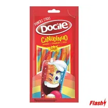 Bala de Gelatina Docile Canudinho Colorido Morango Cítrico 70G